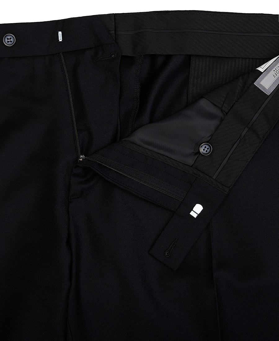 Kaiserhoff Plus Size Ανδρικό Παντελόνι Wool & Cashmere Modern Fit σε Μαύρο φωτογραφία