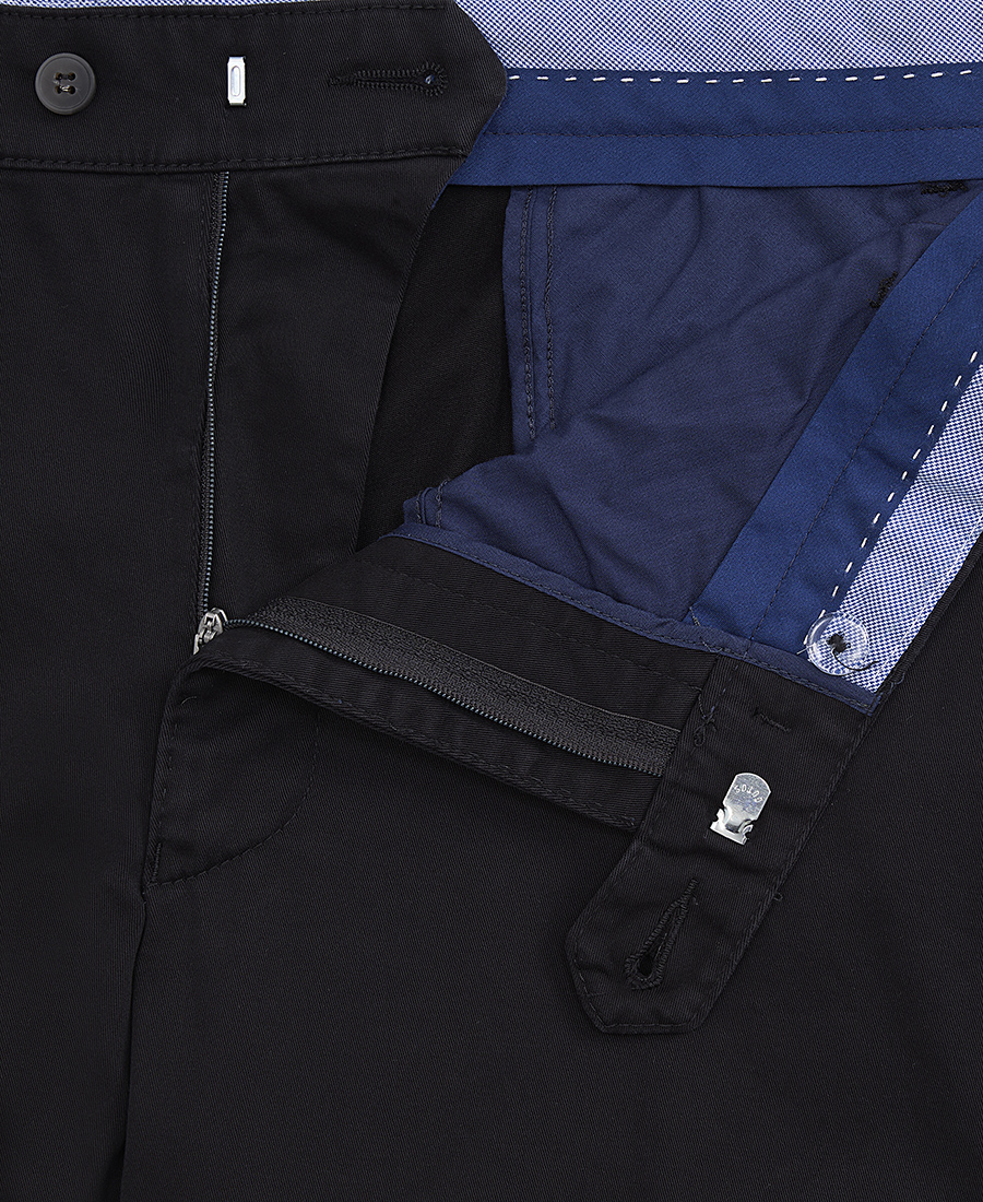 Kaiserhoff Plus Size Ανδρικό Βαμβακερό Chinos Παντελόνι Modern Fit σε Μαύρο φωτογραφία