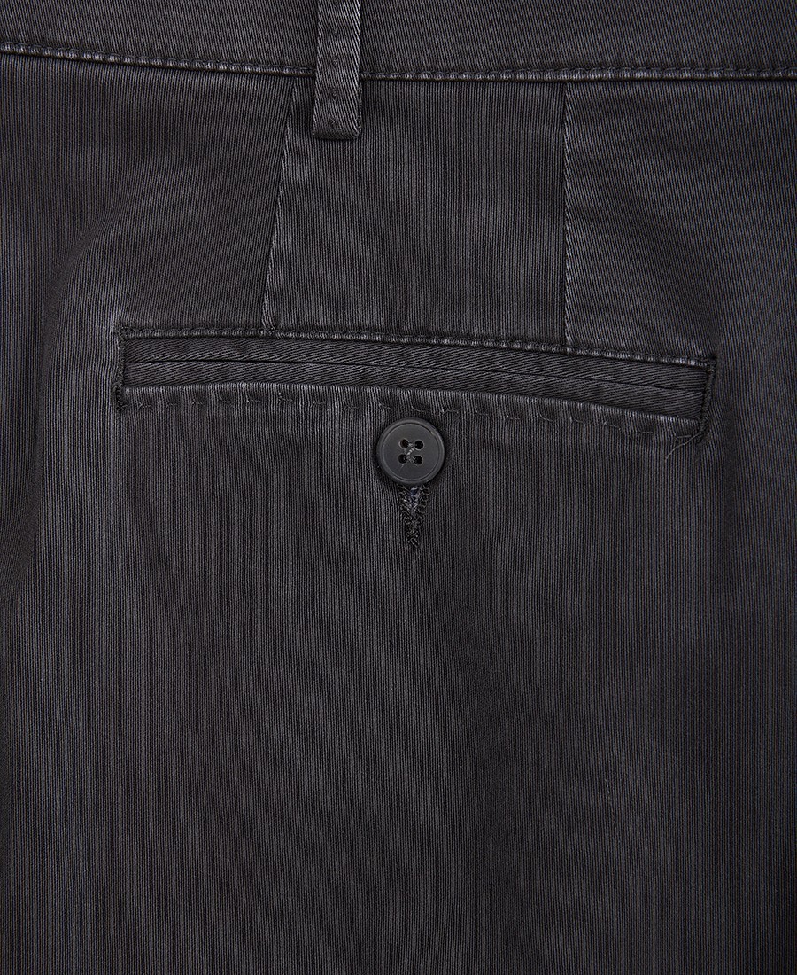 Kaiser Ηoff PLUS SIZE Ανδρικό Παντελόνι Chinos Βαμβακερό Modern Fit σε Σκούρο Γκρι φωτογραφία