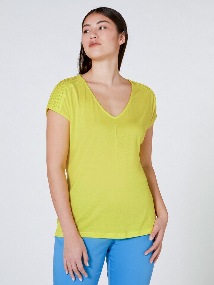 Elena Miro PLUS SIZE- T-Shirt σε Λεμονί