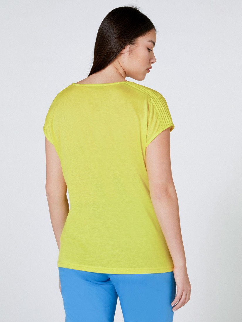 Elena Miro PLUS SIZE- T-Shirt σε Λεμονί - 3