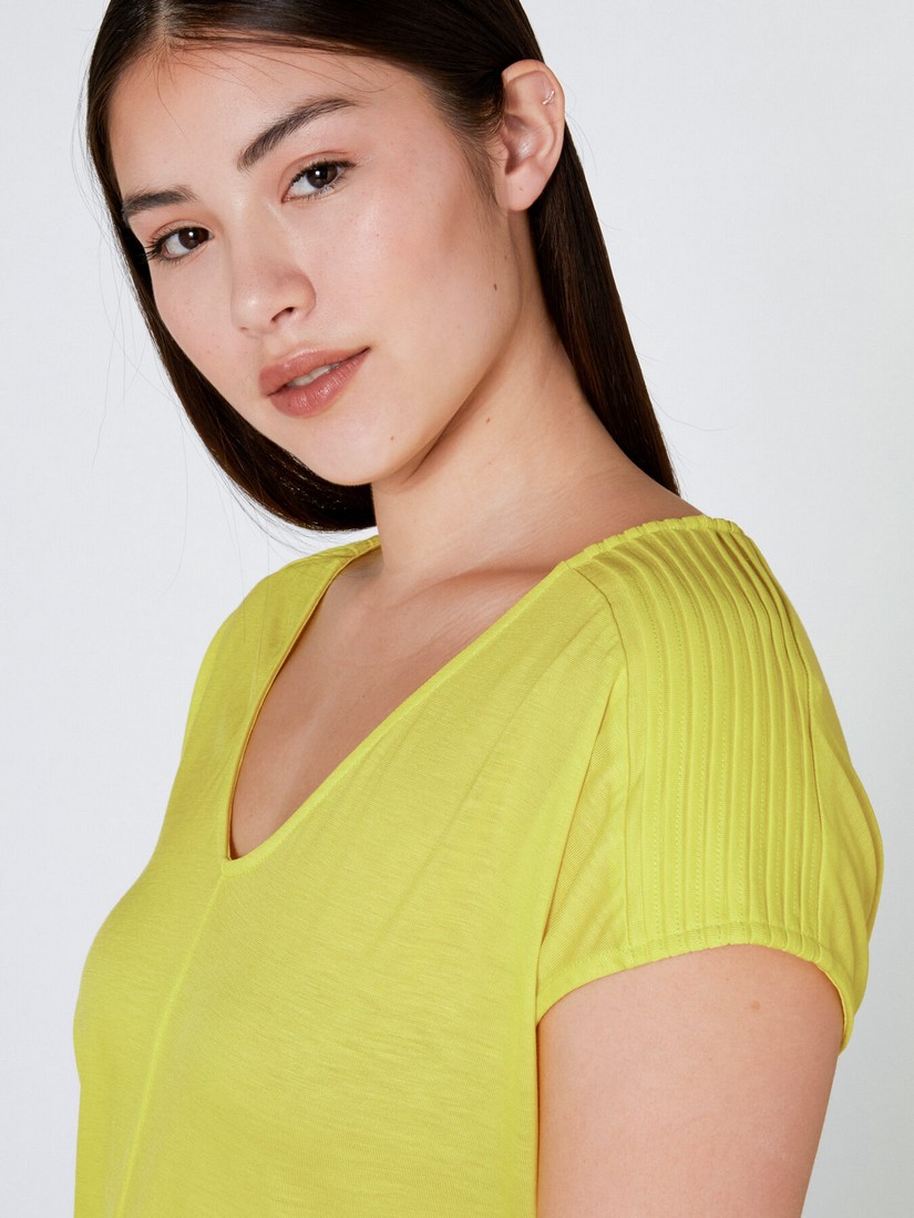 Elena Miro PLUS SIZE- T-Shirt σε Λεμονί - 4