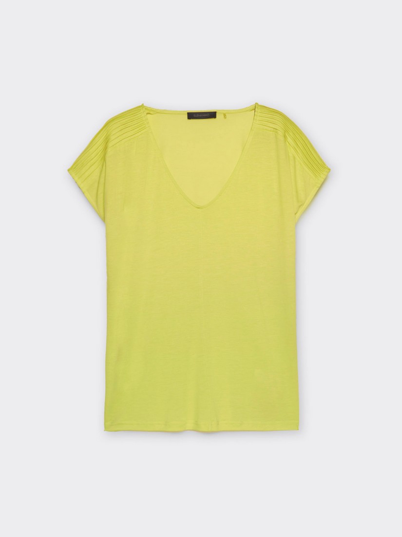 Elena Miro PLUS SIZE- T-Shirt σε Λεμονί - 5