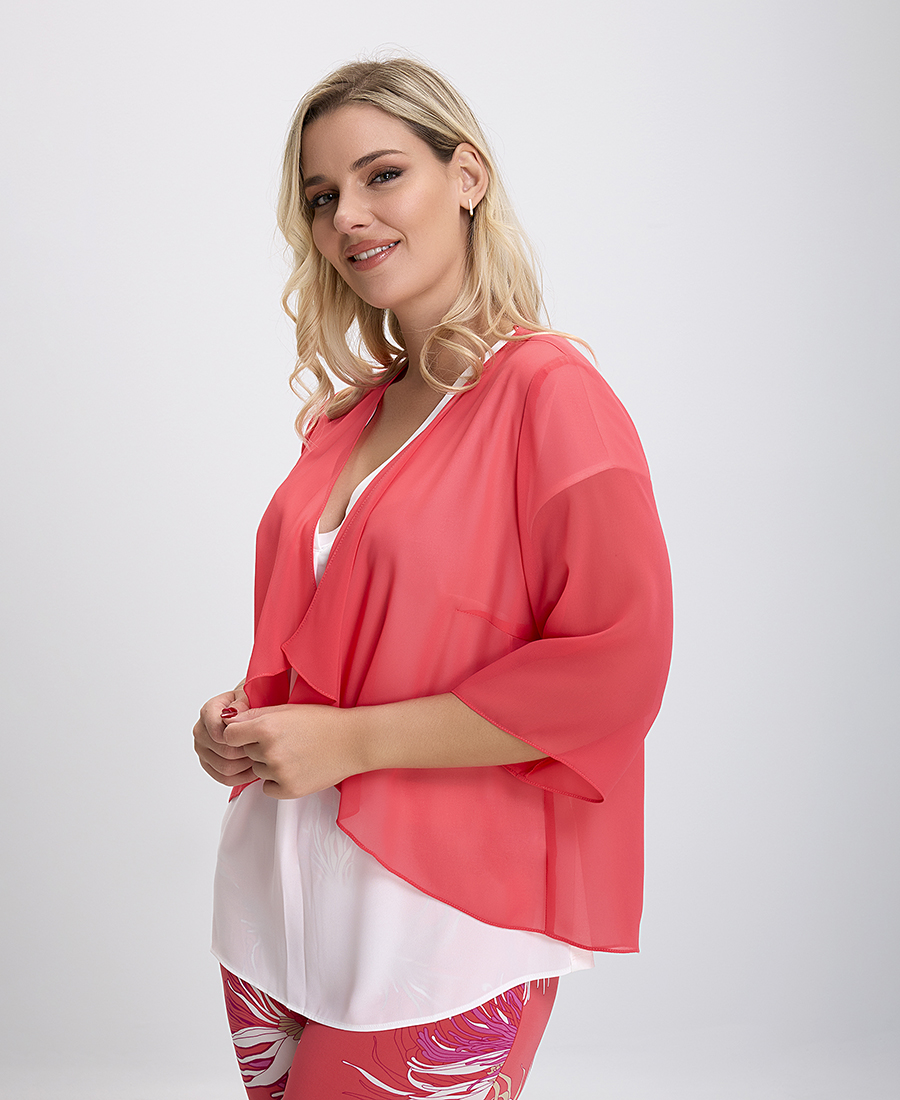 Donna Vita PLUS SIZE - Μπολερό σε Κοραλί