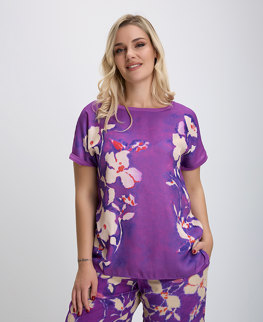 Luisa Viola PLUS SIZE - Μπλούζα Floral Print σε Εμπριμέ