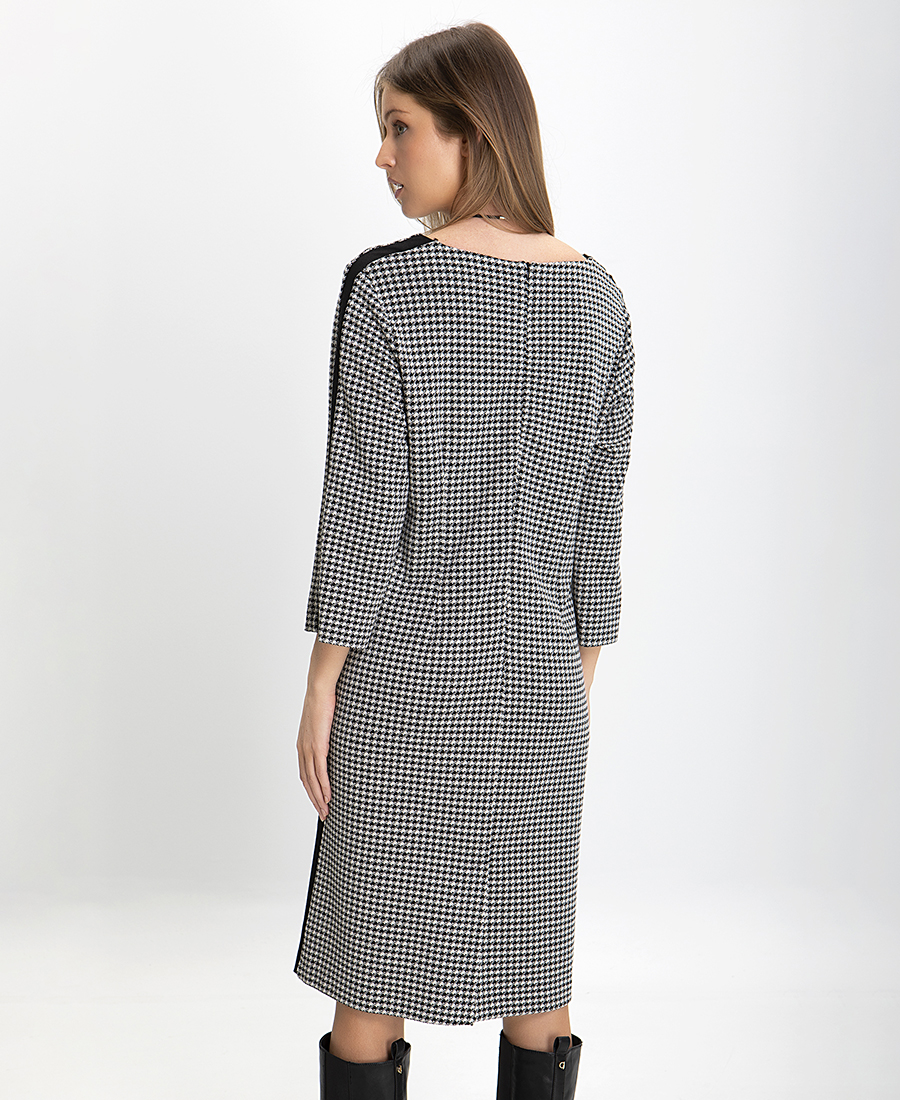 PLUS SIZE - Φόρεμα Printed σε Ασπρόμαυρο φωτογραφία