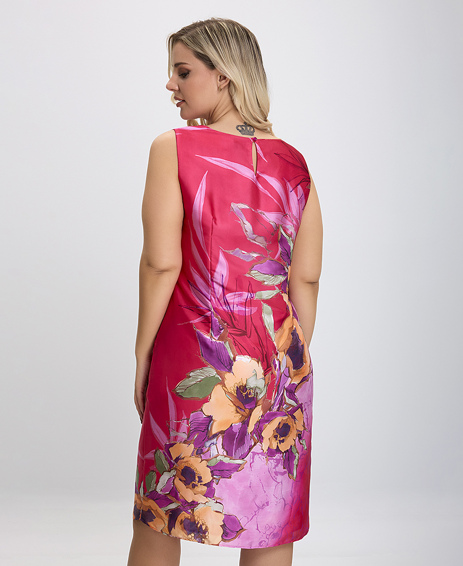 PLUS SIZE - Φόρεμα Floral Printed σε Εμπριμέ φωτογραφία