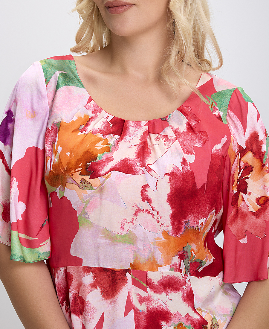 PLUS SIZE - Φόρεμα Floral Printed σε Εμπριμέ φωτογραφία