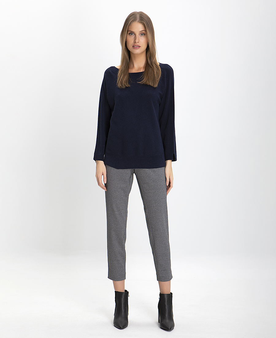 PLUS SIZE - Παντελόνι σε Cigarette Γραμμή σε Ασπρόμαυρο φωτογραφία