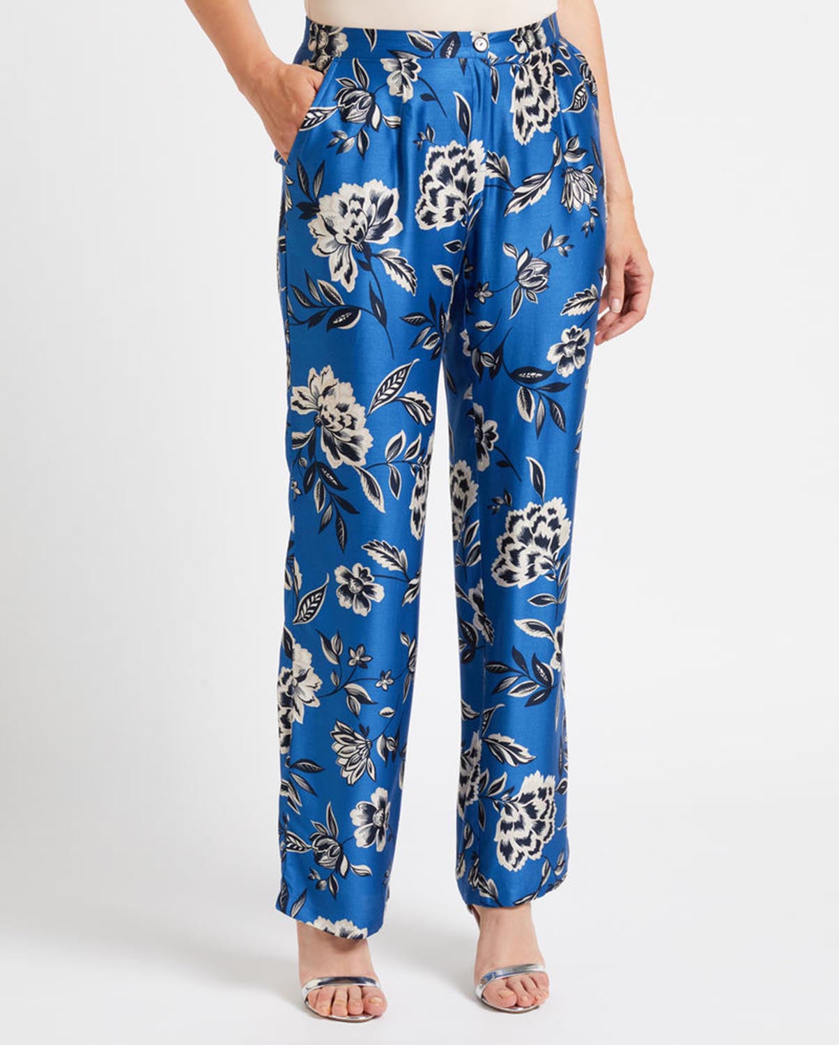  PLUS SIZE - Παντελόνα Floral Printed σε Εμπριμέ 2025