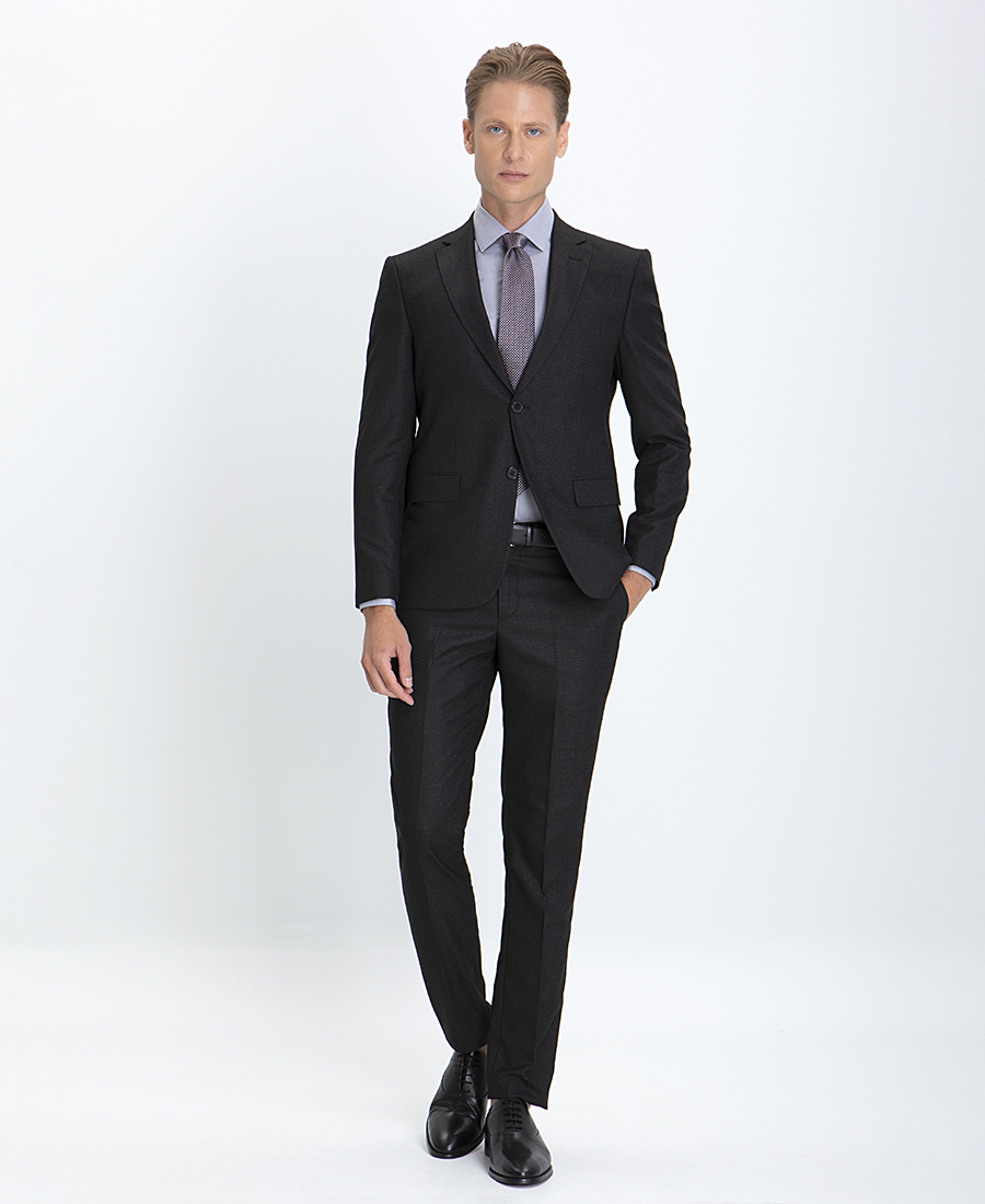Donini Donini Ανδρικό Κοστούμι με Μικροσχέδιο Slim Fit
