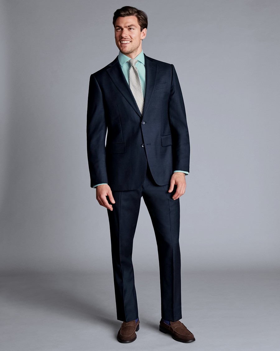 Charles Tyrwhitt Charles Tyrwhitt Natural Stretch Twill Κοστούμι σε Μπλε
