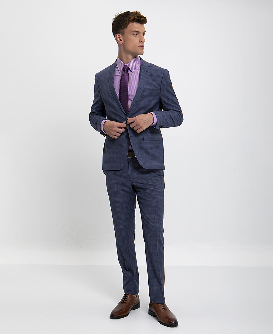 Kaiserhoff Καρό Κοστούμι Modern Fit Reda Flexo