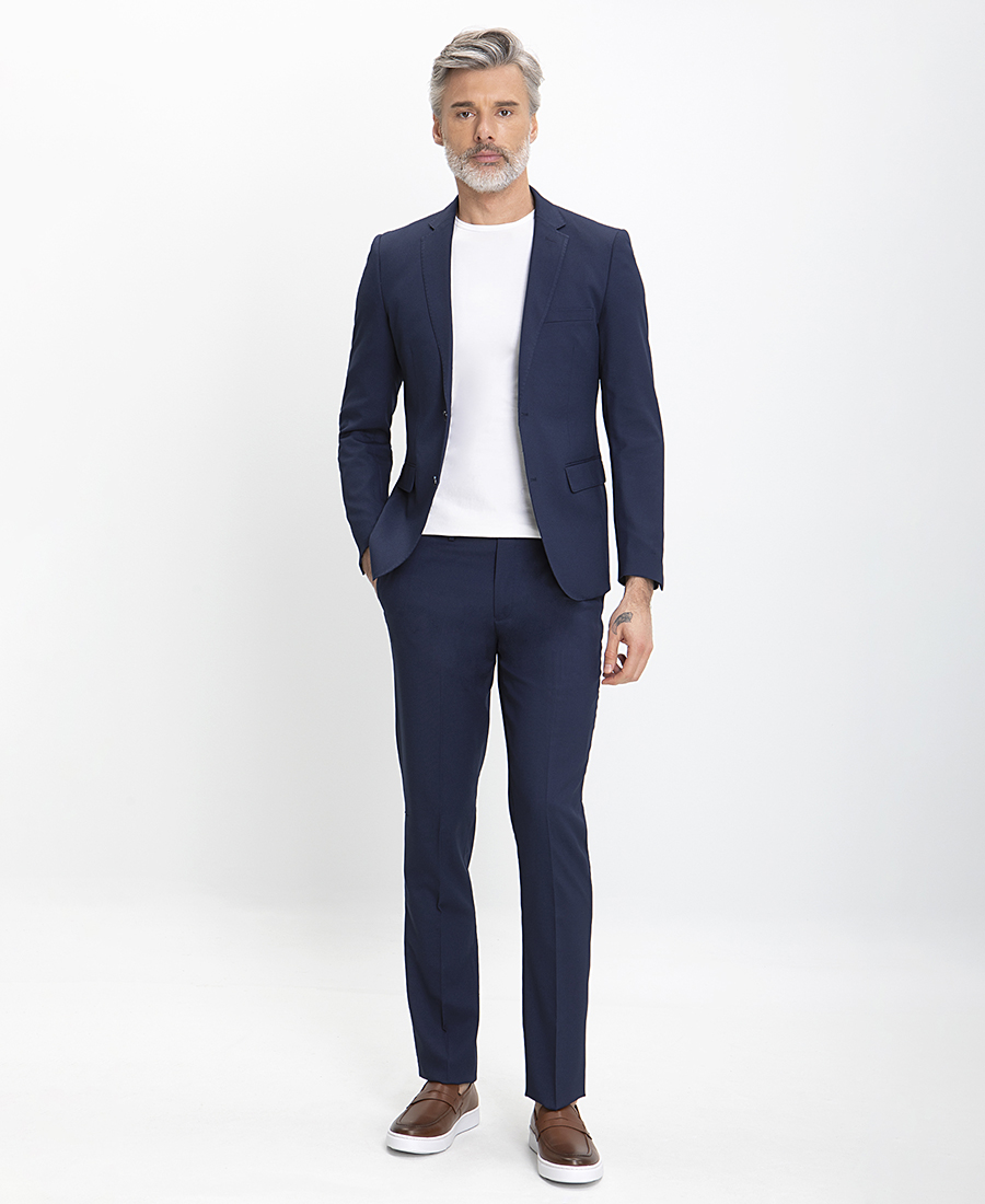 Donini Ανδρικό Κοστούμι με Μικροσχέδιο Slim Fit