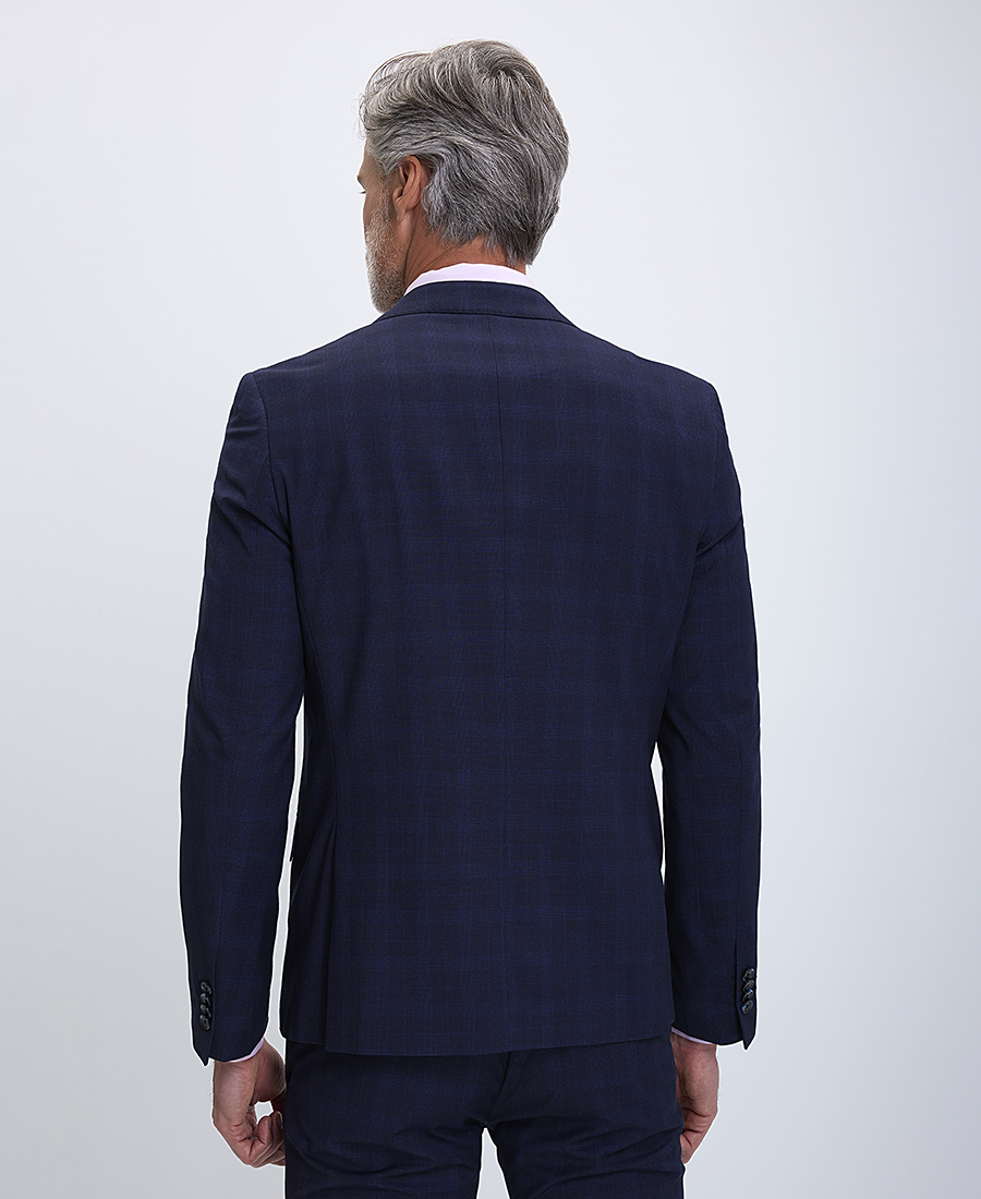 Donini Ανδρικό Κοστούμι Slim Fit σε Μπλε Καρό φωτογραφία