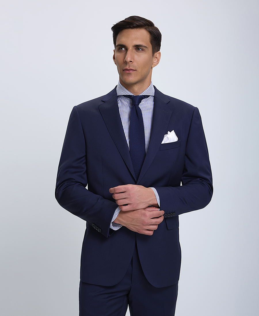 Κοστούμι Mπλε Σκούρο Κλασική Γραμμή φωτογραφία