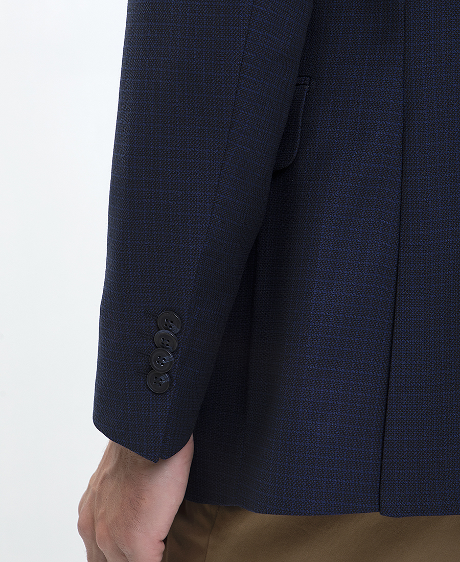 Vardas Σακάκι Καρό Slim Fit σε Σκούρο Μπλε φωτογραφία