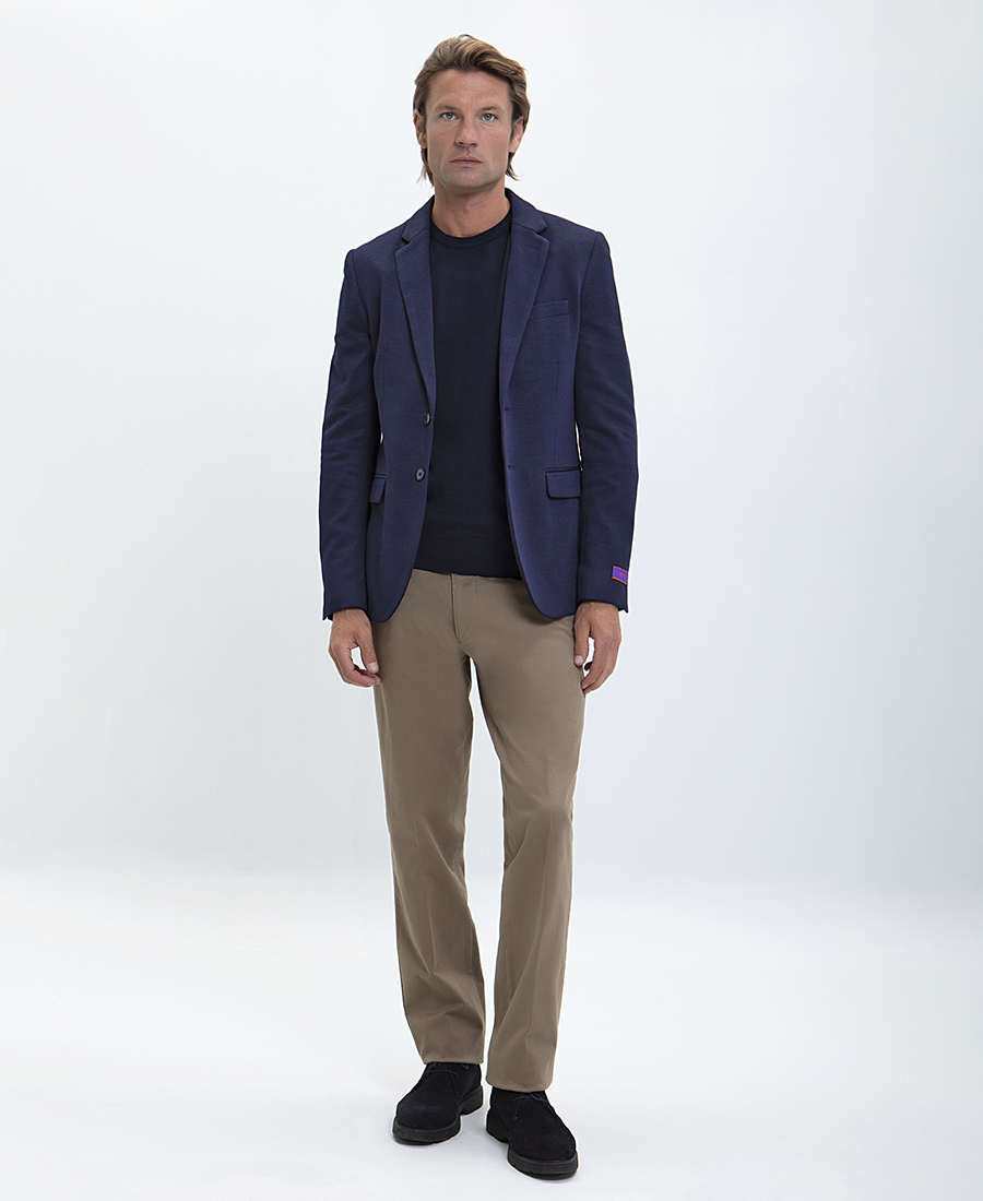 Σακάκι με Mικροσχέδιο Modern Fit σε Μπλε φωτογραφία