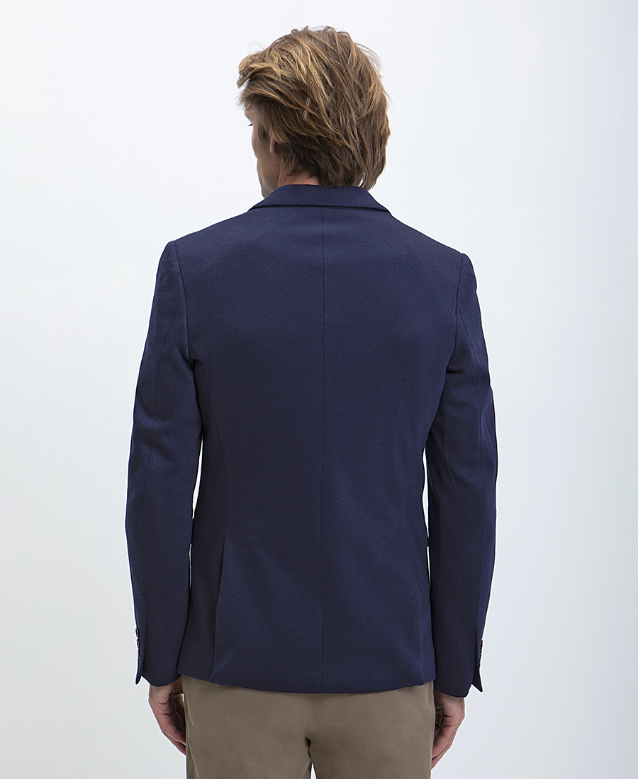 Σακάκι με Mικροσχέδιο Modern Fit σε Μπλε φωτογραφία