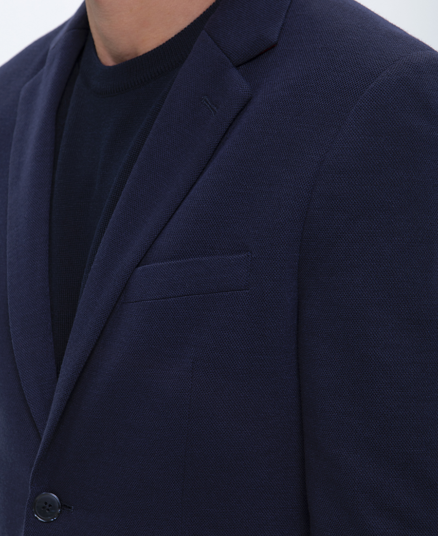 Σακάκι με Mικροσχέδιο Modern Fit σε Μπλε φωτογραφία