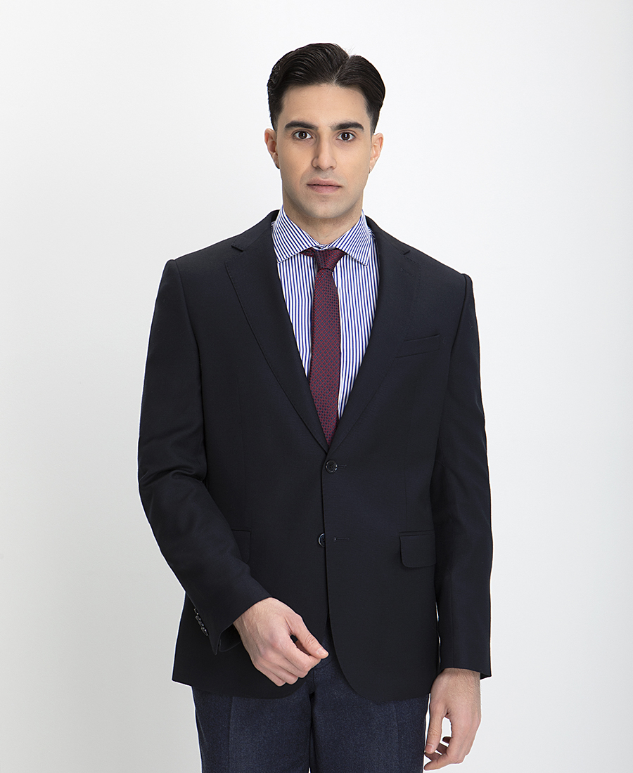 Kaiserhoff Σακάκι με Μικροσχέδιο Modern Fit σε Μπλε