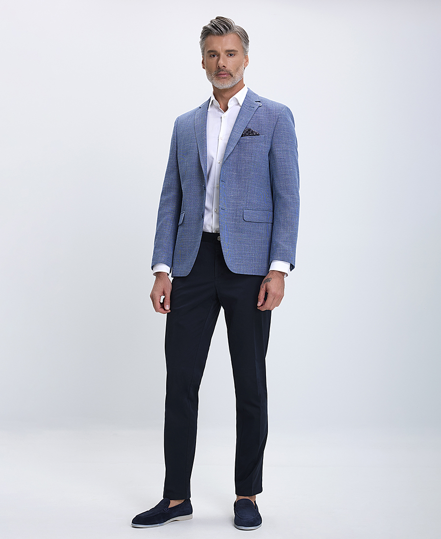 HD x Vardas Σακάκι με Μικροσχέδιο Modern Fit φωτογραφία