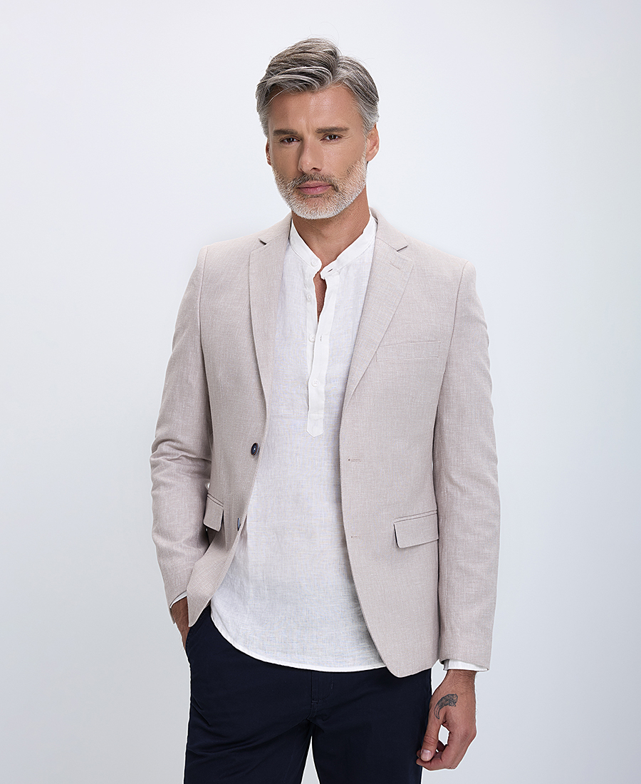 Winfield Winfield Ανδρικό Σακάκι με Μικροσχέδιο Modern Fit