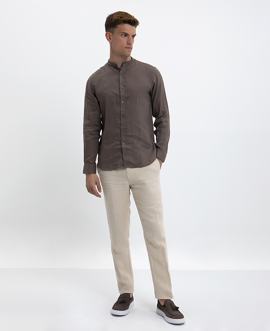 Vardas Παντελόνι Λινό Modern Fit φωτογραφία