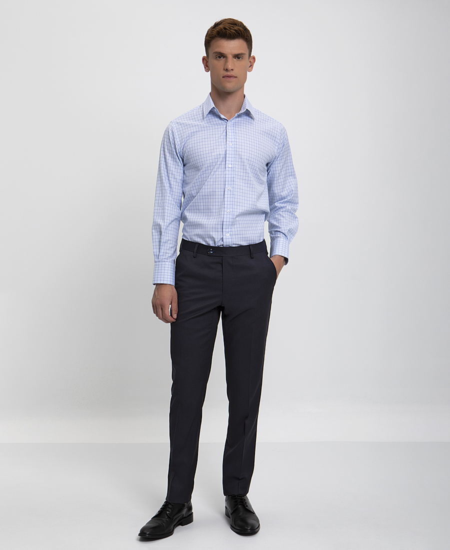 Vardas Ε-motion Παντελόνι Super 100's Slim Fit φωτογραφία