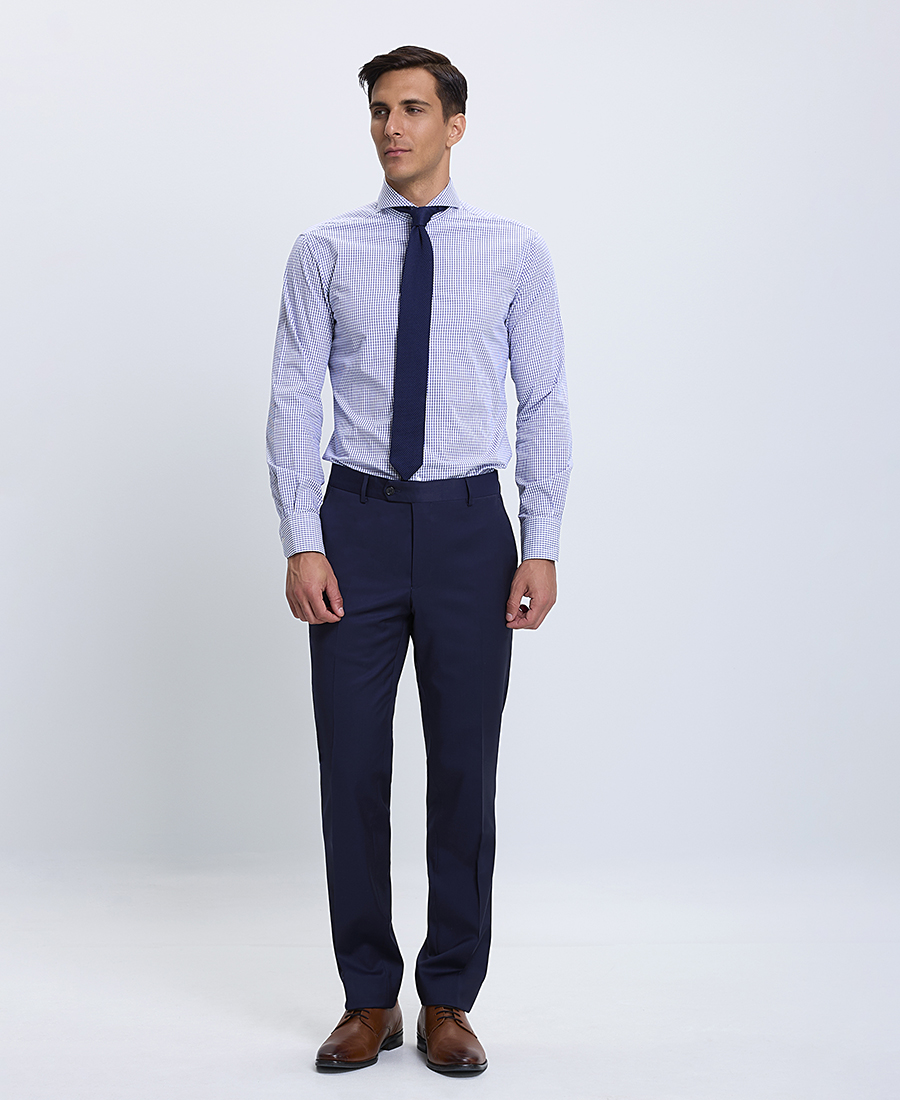 Παντελόνι Κλασικής Γραμμής Σκούρο Μπλε φωτογραφία