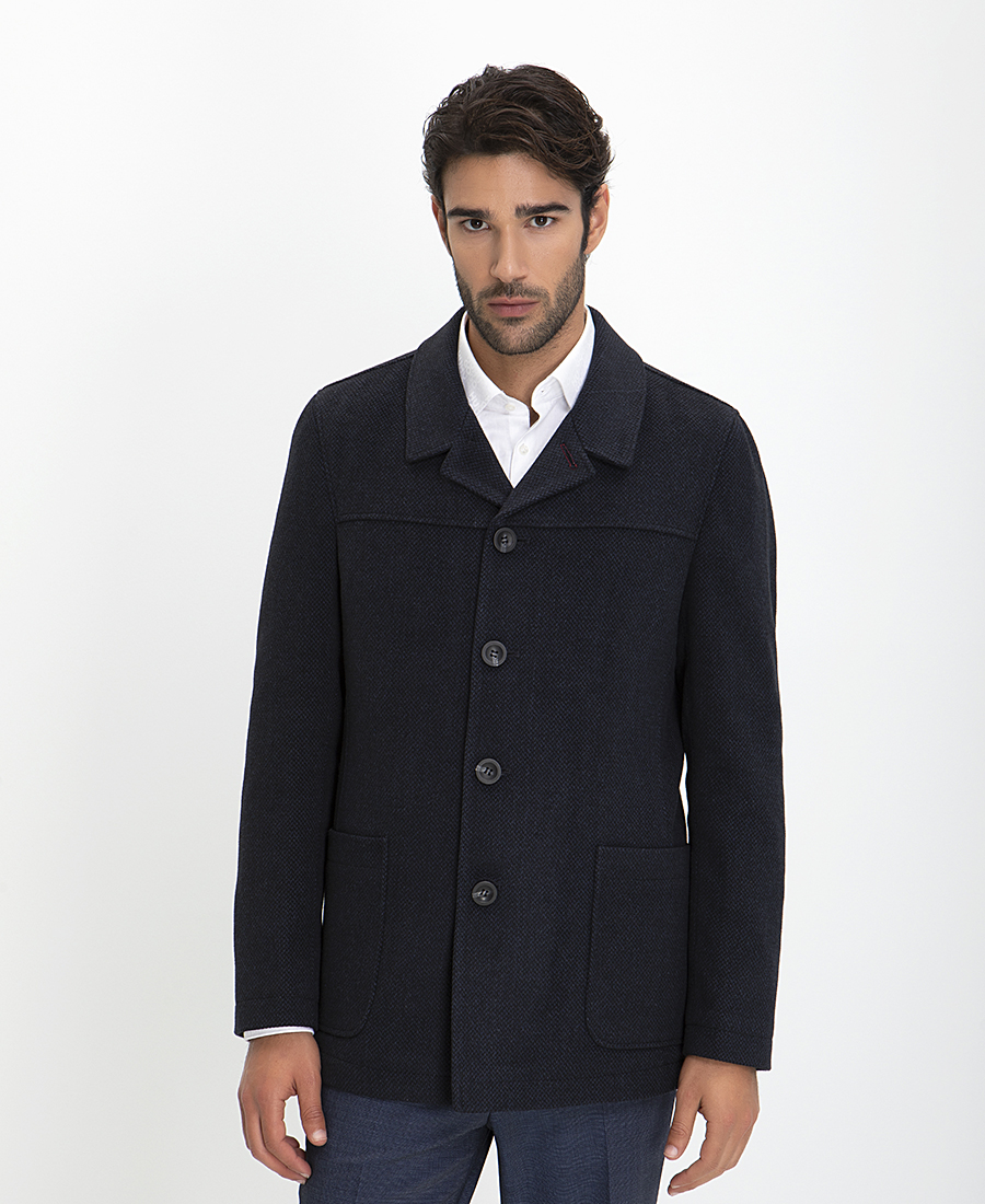 Ημίπαλτο Modern Fit σε Μπλε Σκούρο