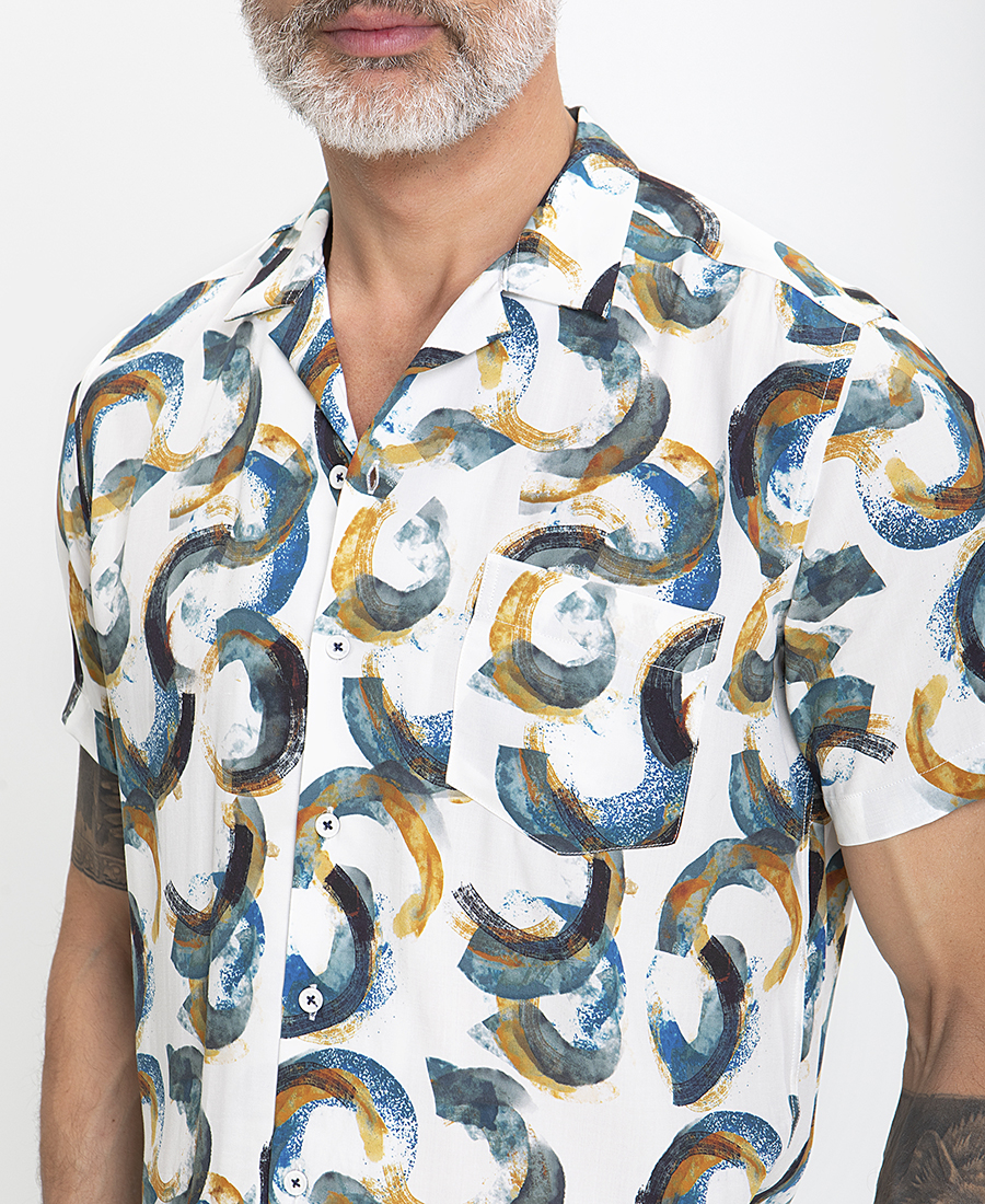 Ανδρικό Overshirt Printed σε Εμπριμέ φωτογραφία