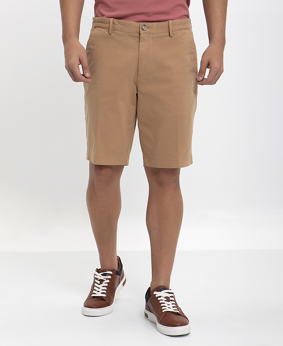 Boss Boss Shorts in Stretch Cotton Gabardine