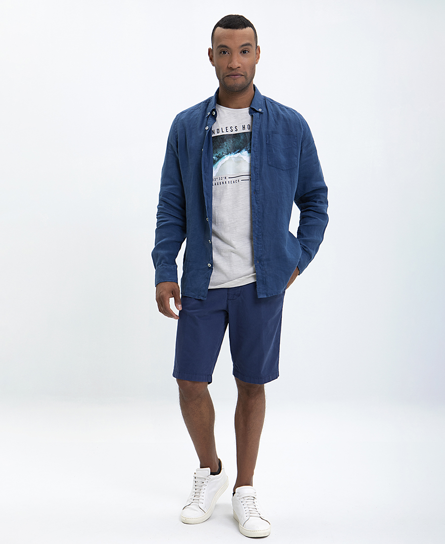 HD x Vardas Ανδρική Βερμούδα Βαμβακερή Modern Fit φωτογραφία
