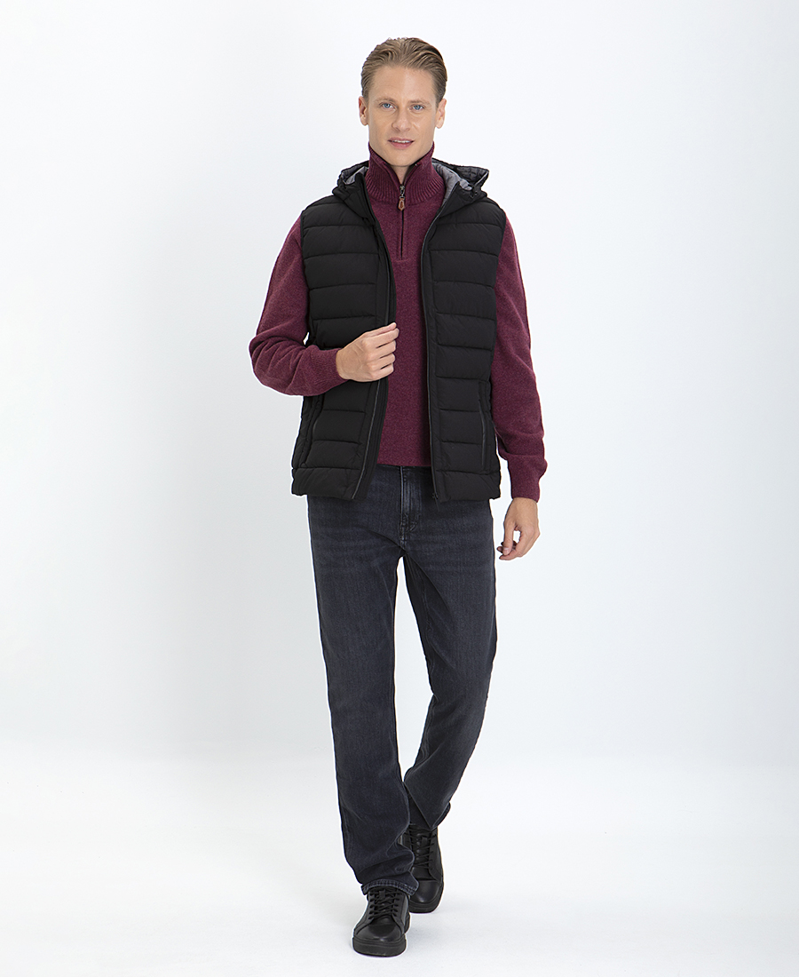 Puffer Γιλέκο με Κουκούλα Modern Fit φωτογραφία