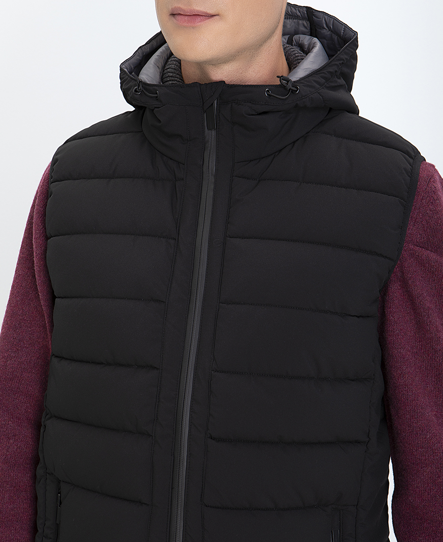 Puffer Γιλέκο με Κουκούλα Modern Fit φωτογραφία