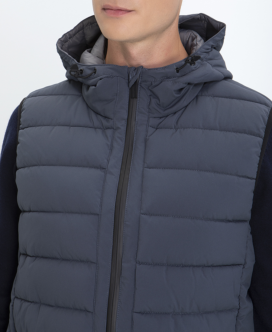Puffer Γιλέκο με Κουκούλα Modern Fit φωτογραφία