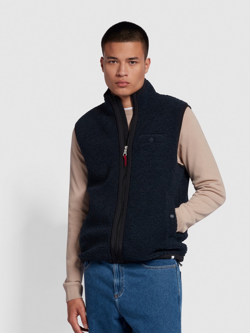 Farah Farah Fleece Γιλέκο σε Μπλε Σκούρο