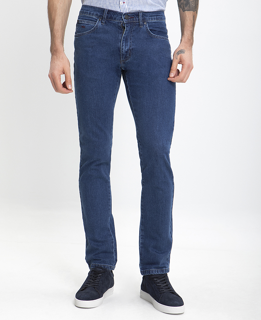 B.S Bags Jean Παντελόνι Modern Fit σε Mπλε Σκούρο