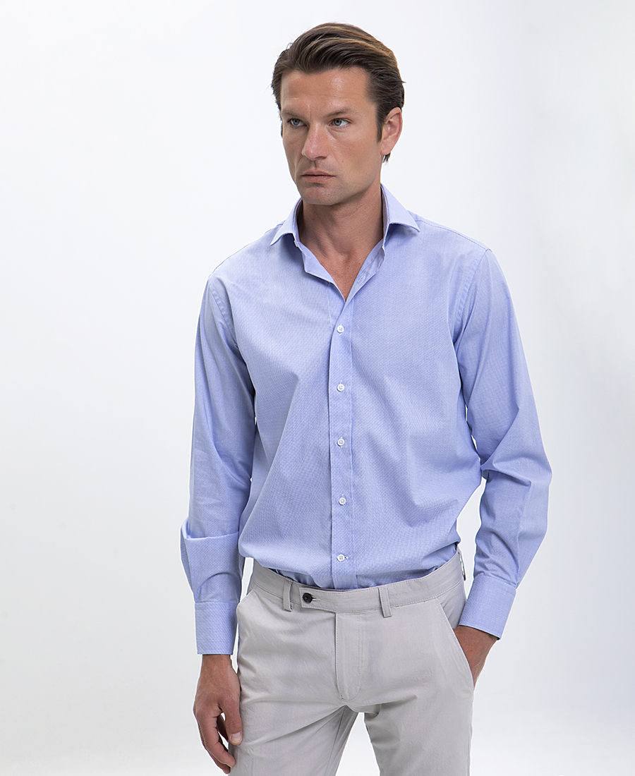 Kaiserhoff Tattersall Πουκάμισο Modern Fit σε Μπλε Καρό