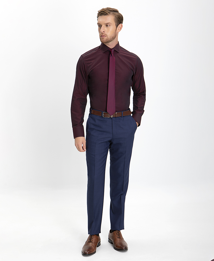 Vardas Πουκάμισο με Μικροσχέδιο Slim Fit φωτογραφία