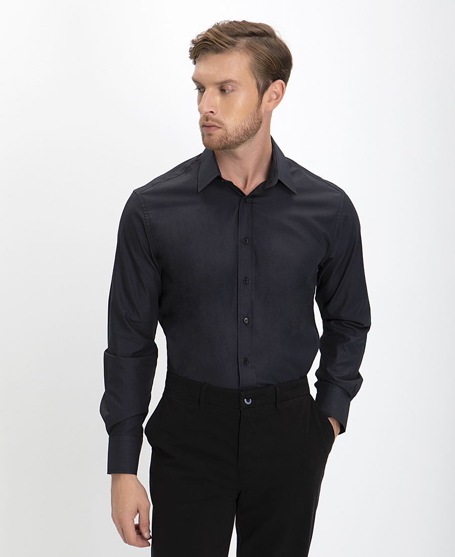 Vardas Vardas Πουκάμισο Modern Fit σε Μαύρο