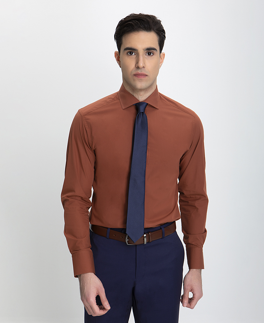 Vardas Πουκάμισο Slim Fit σε Κεραμιδί