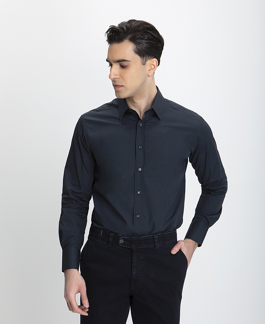 Vardas Πουκάμισο Modern Fit σε Μπλε Σκούρο