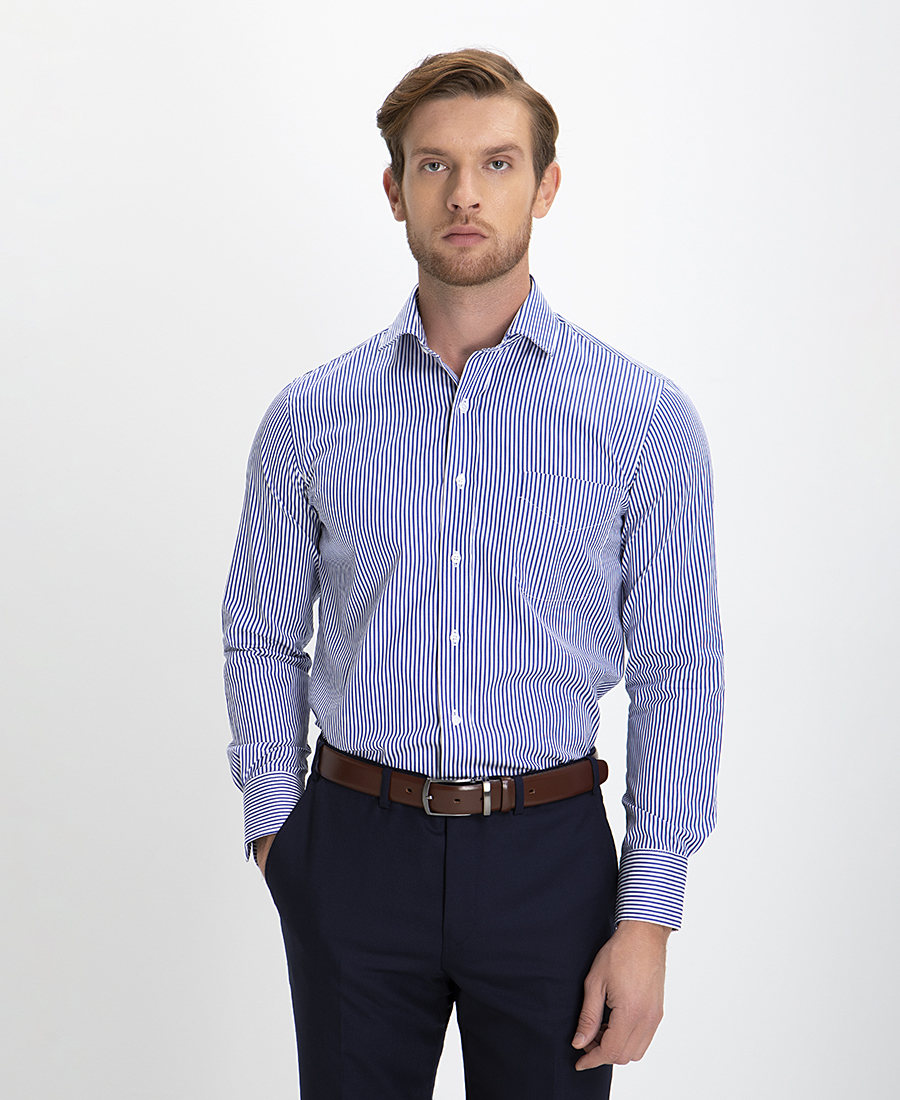 Kaiserhoff Πουκάμισο Modern Fit σε Μπλε Ρίγα