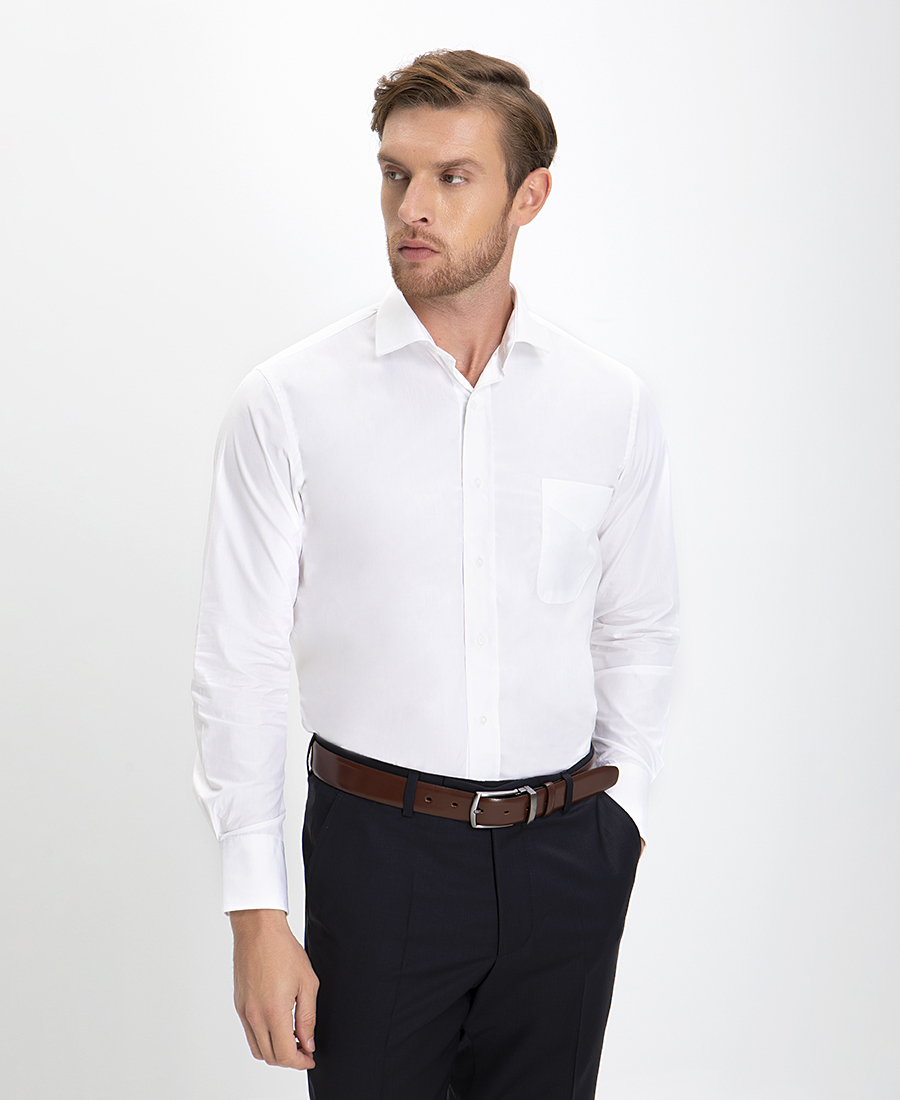 Vardas Vardas Πουκάμισο Modern Fit σε Λευκό