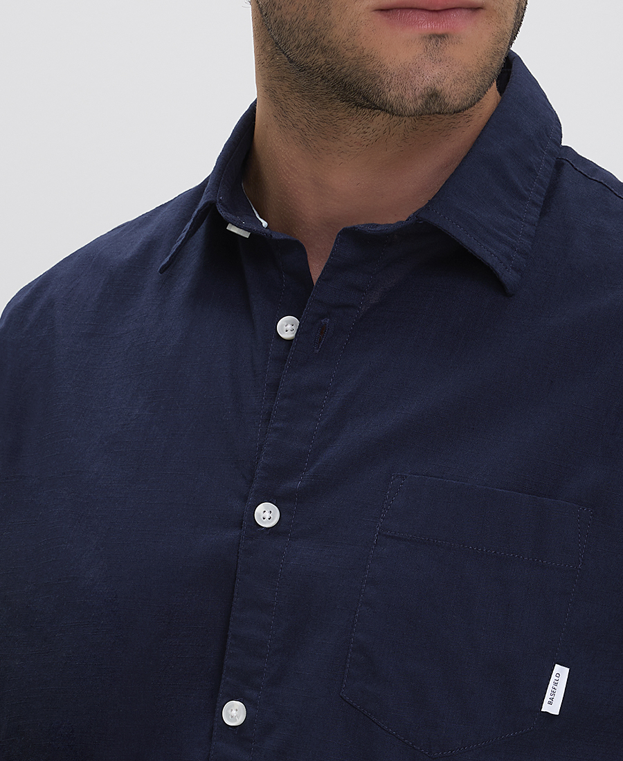 Βαμβακερό Πουκάμισο με Τσέπη Slim Fit φωτογραφία