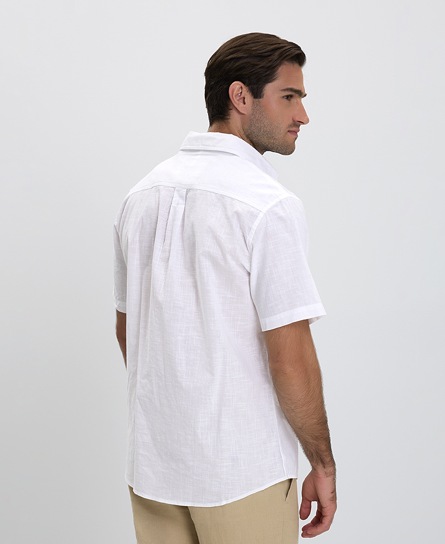 Βαμβακερό Πουκάμισο με Τσέπη Slim Fit φωτογραφία