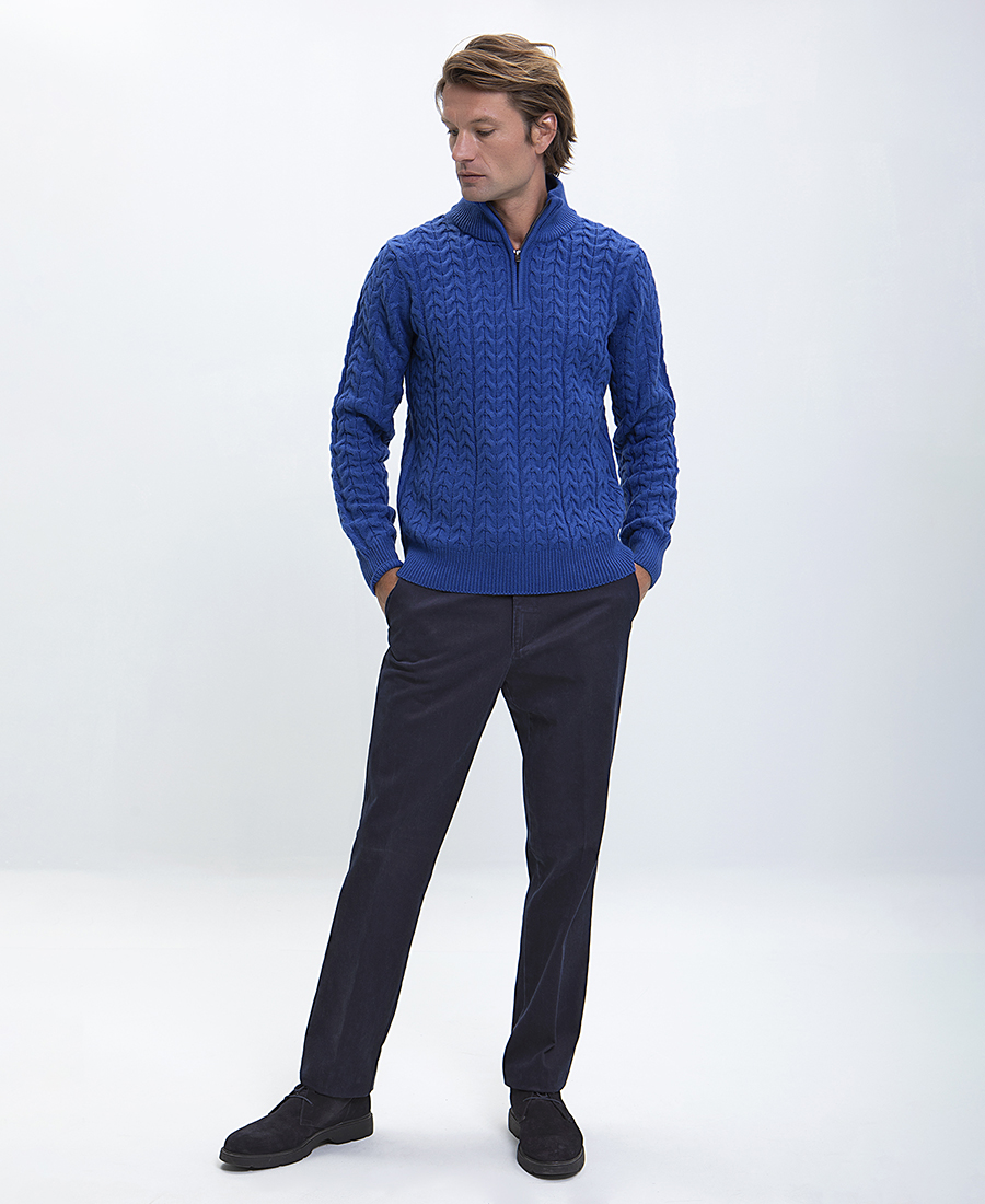 Πουλόβερ Ηalf Zip Modern Fit φωτογραφία