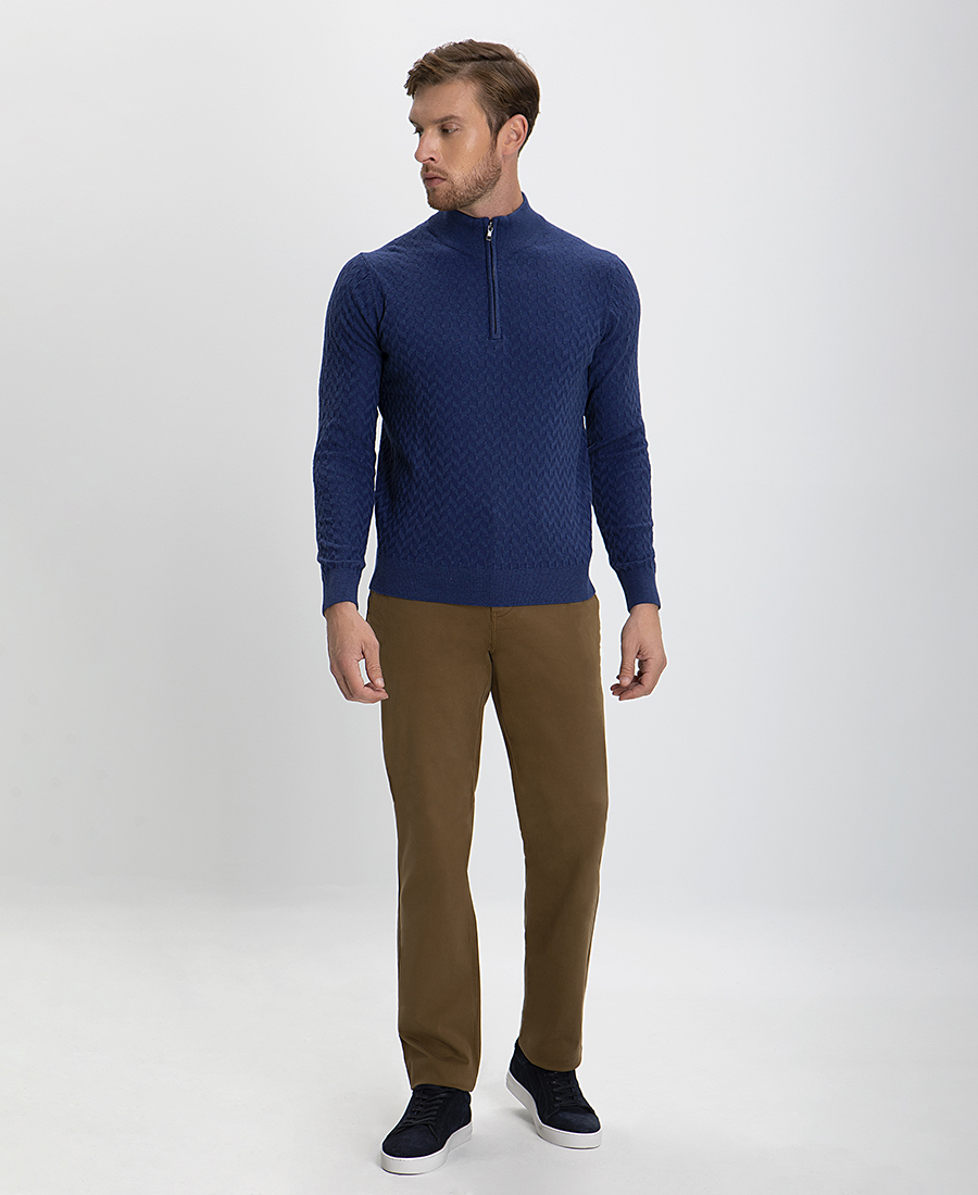 Πουλόβερ Ηalf Zip Modern Fit σε Ραφ φωτογραφία